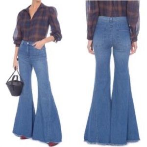 N.Y.B.D NOT YOUR BASIC DENIM HIGH WAISTED LARGE FLARES BELL BOTTOMS